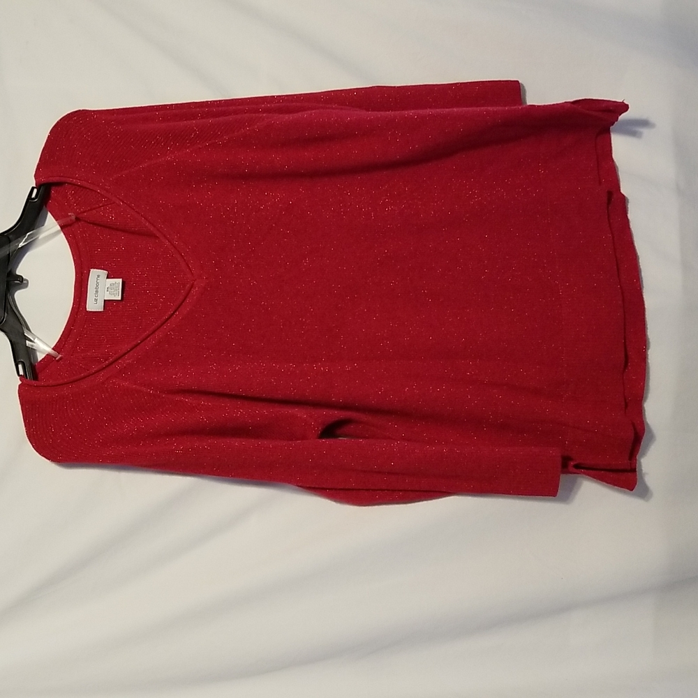 Women's Liz Claiborne Top XXL red sparkle